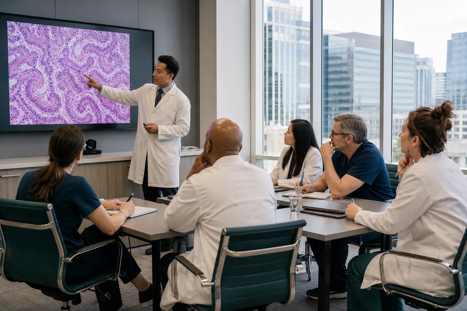 Oncology clinicians attending a continuing education session